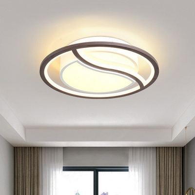 Coffee Geometrical Ceiling Flush Mount Minimalism Acrylic LED Flush Mounted Light