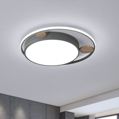 Nordic Orbit Shaped Ceiling Lamp Acrylic LED Bedroom Flush Mount Lighting Fixture