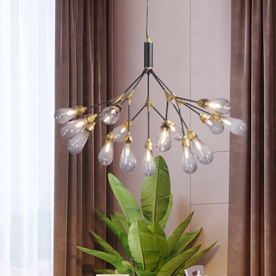 Postmodern Branch LED Ceiling Lighting Metal Living Room Chandelier Light Fixture