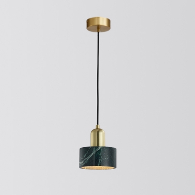 Shaded Pendant Light Nordic Style Marble Single Dining Room Suspension Light Fixture