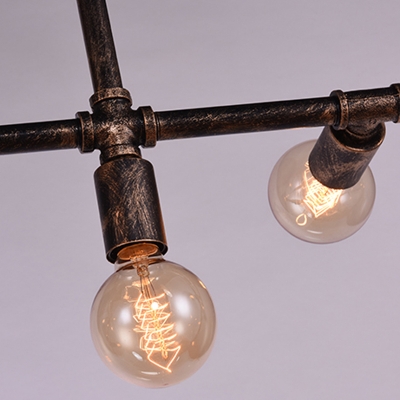 Antiqued Bronze Island Lighting Ideas Industrial Metal Plumbing Pipe Hanging Ceiling Light