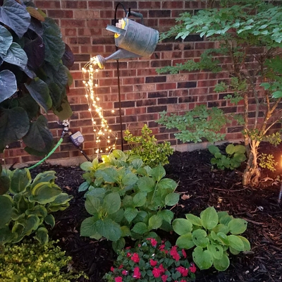 Copper Wire Solar String Lamp Art Decor White LED Fairy Lighting for Outdoor, 6.5ft