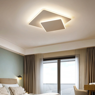 Geometrical Bedroom LED Flush Mount Light Metal Simplicity Flush Mount Ceiling Light