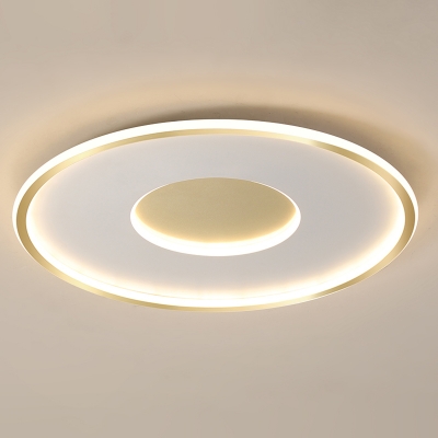 Geometrical Metallic Flush Ceiling Light Contemporary Gold LED Flush Mount Lighting Fixture