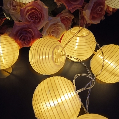 Modern Lantern LED Festive Fairy Light Plastic Courtyard Solar Powered String Lighting