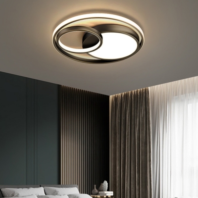 Modern Style Circle Shape LED Flush Mount Acrylic Bedroom Flushmount Ceiling Lighting