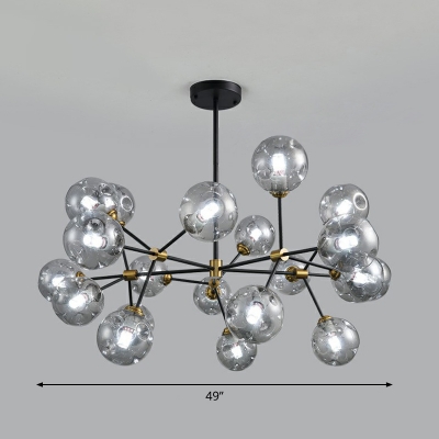 Molecular Living Room Chandelier Dimple Ball Glass Nordic Suspended Lighting Fixture