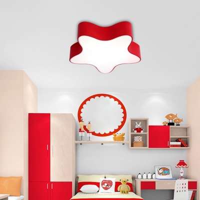 Acrylic Star Flush Light Contemporary LED Flush Ceiling Light Fixture for Child Room