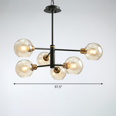 Minimalist Molecular Hanging Light Fixture Ball Glass Living Room Chandelier Lighting