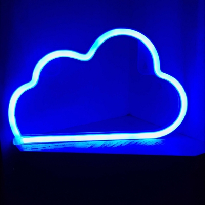 White Cloud Shaped Mini Night Light Cartoon Plastic Rechargeable LED Table Lamp for Kids Room Decor