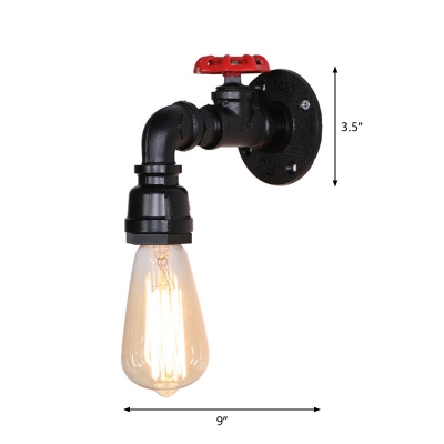496310 Faucet Shaped Restaurant Wall Lamp Steampunk Wrought Iron Sconce Lighting Fixture