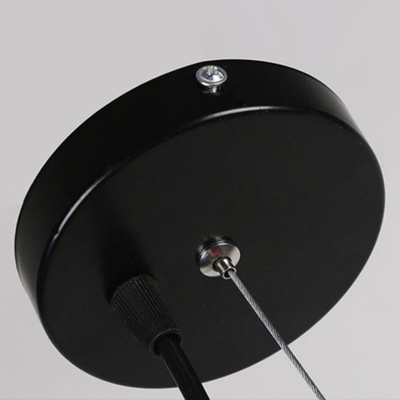 Iron Diamond Cage Pendant Lighting Industrial 1-Light Bistro Hanging Lamp with Coffee Fabric Shade