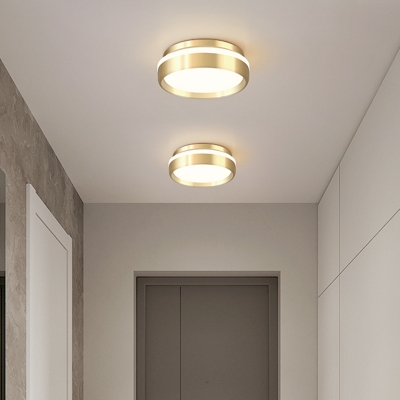 Modern Style Circular Flush Lighting Metal Entryway LED Flush Ceiling Light Fixture