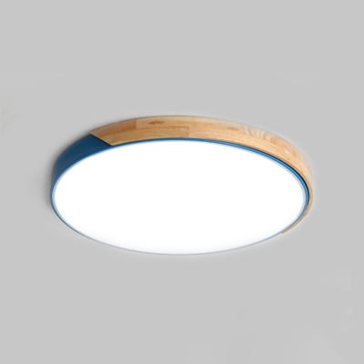 Disk Splicing LED Ceiling Light Fixture Macaron Acrylic Balcony Flush Mounted Lamp