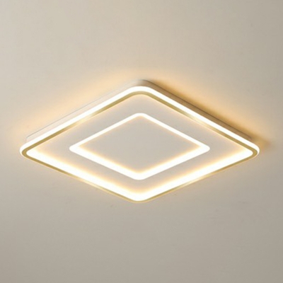 Ultrathin Living Room Ceiling Lamp Acrylic Minimalistic LED Flush Mount Light in White