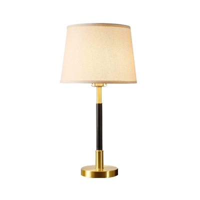 Empire Shade Living Room Table Lamp Simplicity Fabric 1-Light Brass Finish Night Lighting