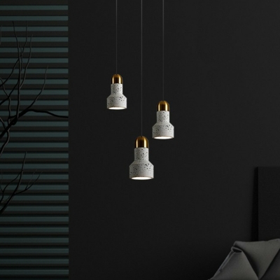 Grenade Shaped Terrazzo Hanging Light Nordic 1-Light Suspension Lamp for Bedroom