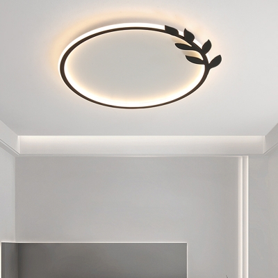 Minimalist Circular Flush Mount Lighting Iron Kids Bedroom LED Flush Mount Fixture