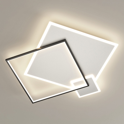 Minimalist Square Flush Mount Lighting Acrylic LED Flush Mount Fixture for Study Room