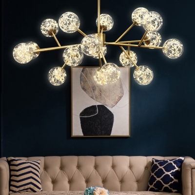 Modo Chandelier Pendant Light Contemporary Glass Living Room LED Hanging Light Fixture