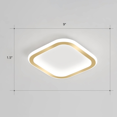 Simplicity Geometric Flush Lighting Metal Entryway LED Flush Ceiling Light Fixture