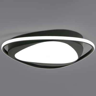 Acrylic Triangular Flush Light Modern Style Black LED Flush Ceiling Light Fixture