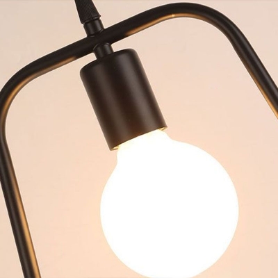 Bonsai Restaurant Ceiling Pendant Light Farmhouse Metal 1-Light Black Suspension Lamp