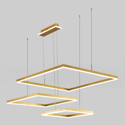 Contemporary Tiered Rhombus Chandelier Pendant Light Acrylic Living Room LED Hanging Light