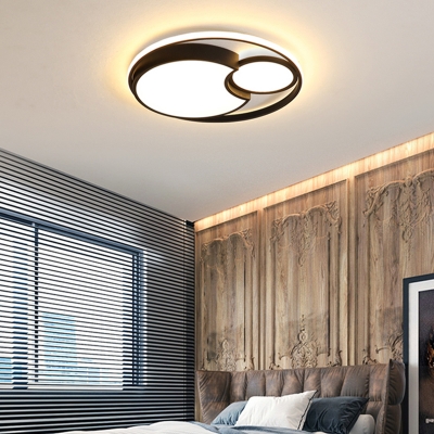 Nordic Style Circle LED Flush Mount Acrylic Study Room Flushmount Ceiling Lighting