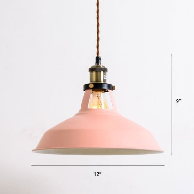 Pot Cover Iron Hanging Light Minimalist Single-Bulb Dining Room Pendant Ceiling Light