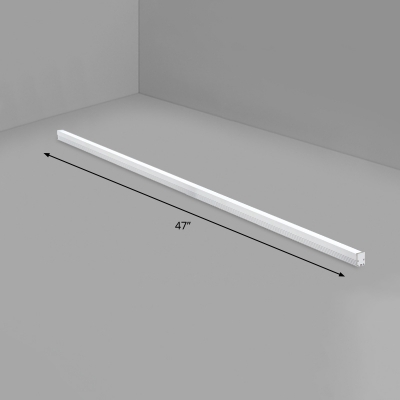 Silver Pole Shaped LED Ceiling Flush Light Minimalism Aluminum Flush Mount Light for Office