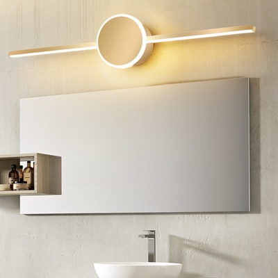Simplicity Geometric Wall Sconce Light Acrylic Bathroom LED Vanity Lighting in Gold