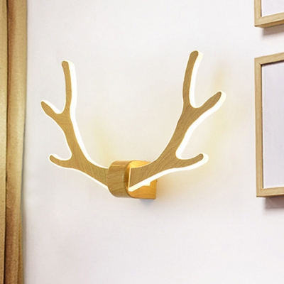 Antler LED Wall Mounted Light Artistic Metal Bedroom Sconce Lighting Fixture with Acrylic Shade