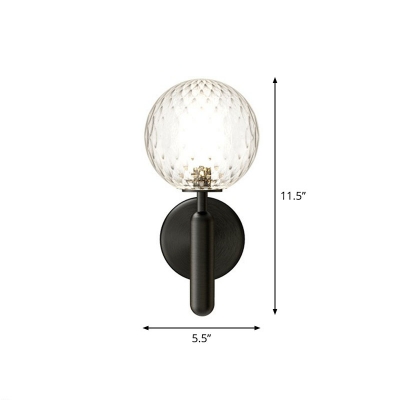 Ball Stairway Wall Mounted Lighting Glass Single-Bulb Simple Style Wall Mount Light