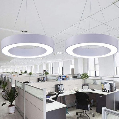 Circular Corridor LED Hanging Lighting Acrylic Simple Style Ceiling Chandelier Lamp