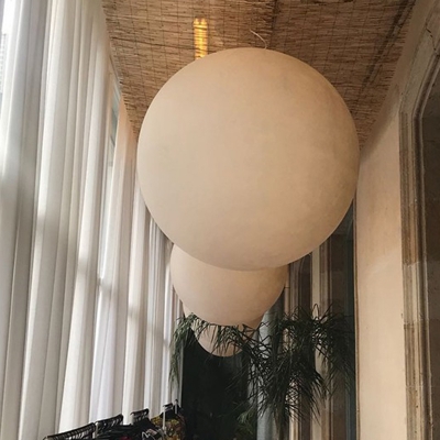 Moon Sphere Restaurant Hanging Light Resin Minimalist Creative Pendant Lighting Fixture