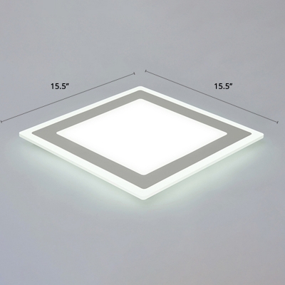 Ultra-Thin Acrylic Flush Mount Lighting Minimalist White LED Flush Mount for Living Room