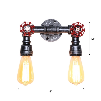 496310 Faucet Shaped Restaurant Wall Lamp Steampunk Wrought Iron Sconce Lighting Fixture
