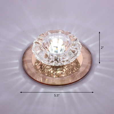Floweret LED Flushmount Ceiling Lamp Contemporary Crystal Corridor Flush Mounted Light