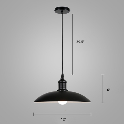 Iron Conical Shade Hanging Light Nordic Style 1-Light Dining Room Pendant Light Fixture