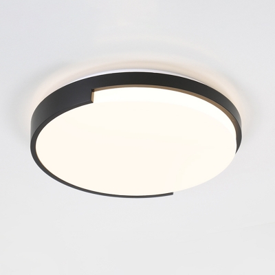 Minimalist Circular Shade Flush Mount Lighting Acrylic Bedroom LED Flush Mount Fixture