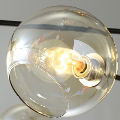 Minimalist Molecular Chandelier Lighting Open Glass Dining Room Pendant Light Fixture