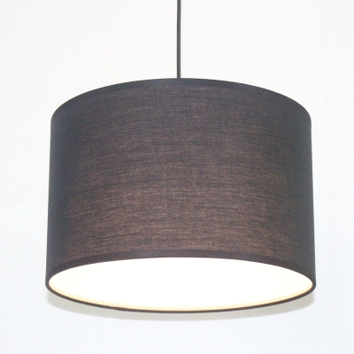 Cylinder Fabric Ceiling Hang Lamp Retro 1-Light Dining Room Pendant Light Fixture