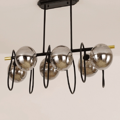 Minimalist Modo Shape LED Pendant Light Glass Dining Room Hanging Island Lighting