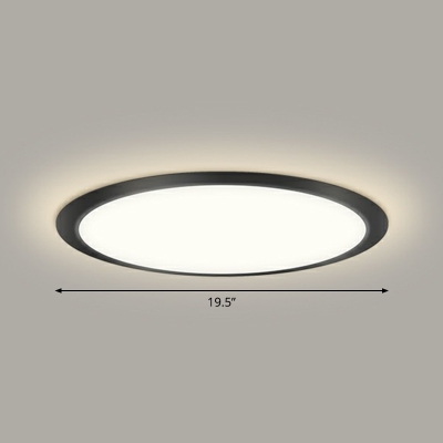 Ultrathin Circular LED Ceiling Mounted Fixture Simple Acrylic Bedroom Flush Mount Lamp