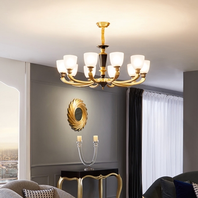 Classic Bell Ceiling Lighting Handblown Glass Pendant Light Fixture for Living Room