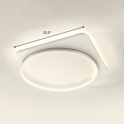Halo Ring Metal Flush Light Fixture Minimalism LED Ceiling Mount Light for Bedroom