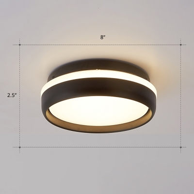 Modern Style Circular Flush Lighting Metal Entryway LED Flush Ceiling Light Fixture
