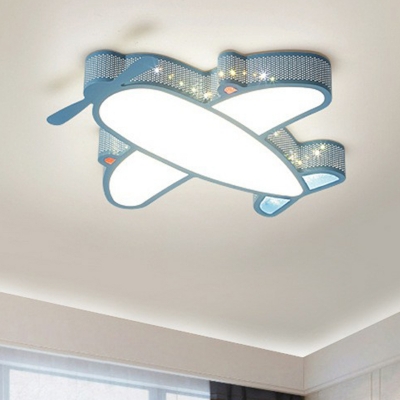 Kids Style Plane Shape Flush Mount Lighting Acrylic Nursery LED Flush Mount Fixture