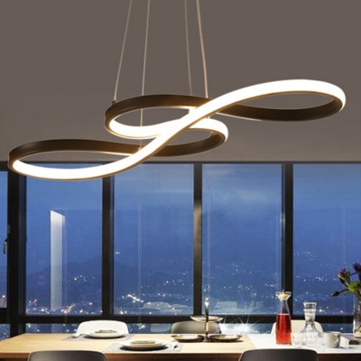 Musical Note Restaurant Pendant Lighting Metal Simplicity LED Chandelier Light Fixture